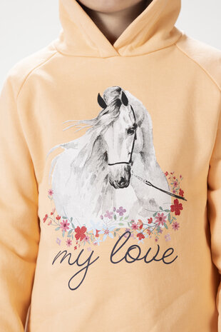 HKM hoody -Horse Spirit- abrikoos