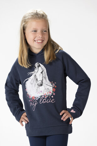 HKM hoody -Horse Spirit- donkerblauw