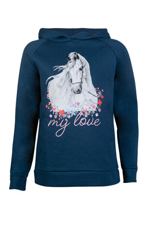 HKM hoody -Horse Spirit- donkerblauw