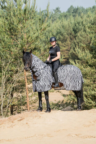 HKM vliegen- uitrijdeken -Zebra-