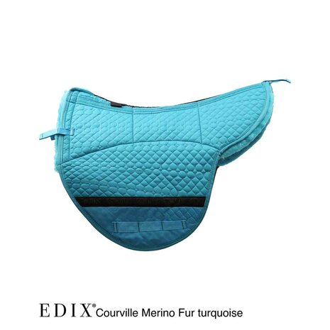 Edix Courville onderlegger Merino bont turquoise