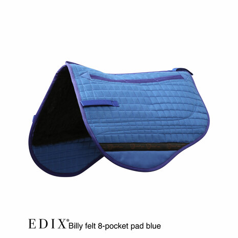 Edix Billy zadelpad met synthetische wollen onderzijde blauw