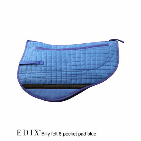 Edix Billy zadelpad met synthetische wollen onderzijde blauw