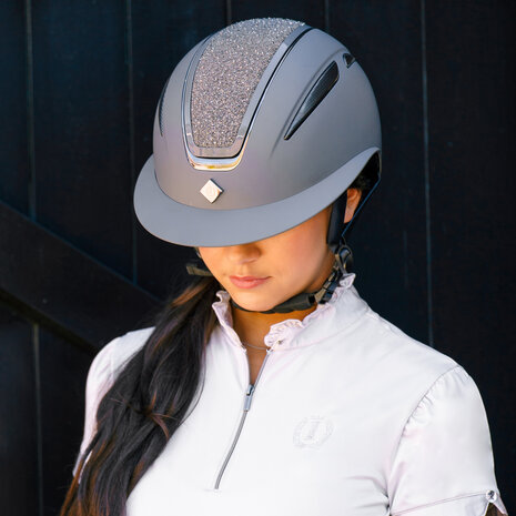 Imperial Riding cap Olania Deluxe big visor grijs