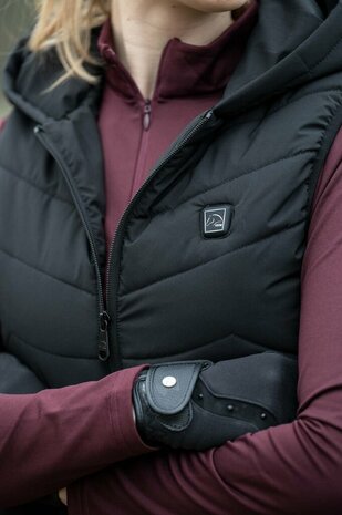 HKM verwarmde bodywarmer incl powerbank zwart