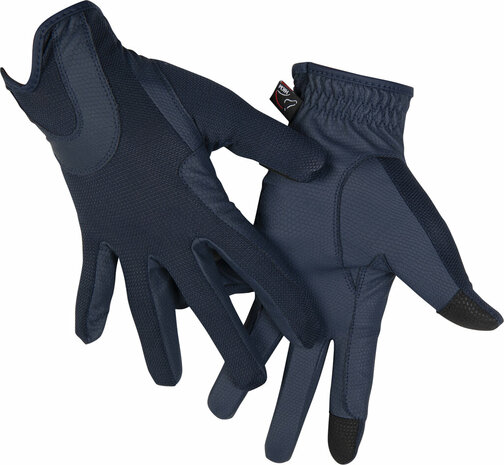 HKM rijhandschoenen Grip Mesh donkerblauw