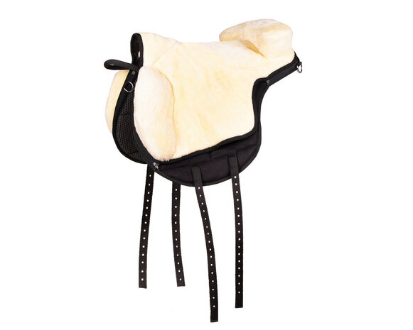 QHP bareback pad super soft zwart/natuur