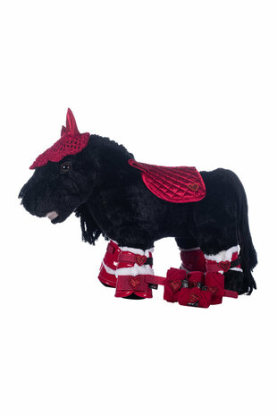 HKM cuddle pony ruiter startersset rood