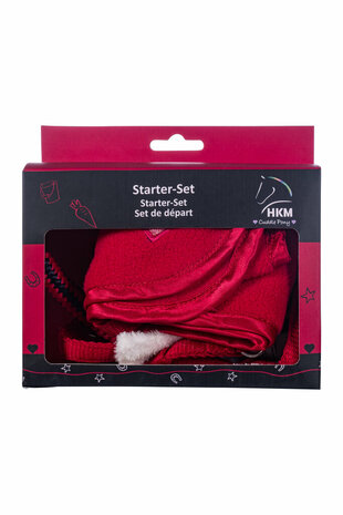 HKM cuddle pony startersset rood