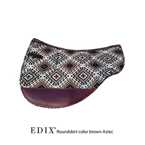 Edix wolfilt roundskirt Western pad bruin aztec