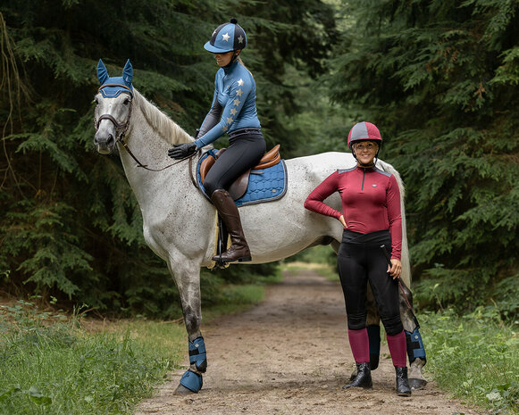 QHP Eventing beenbeschermers Technical achterbenen staalblauw