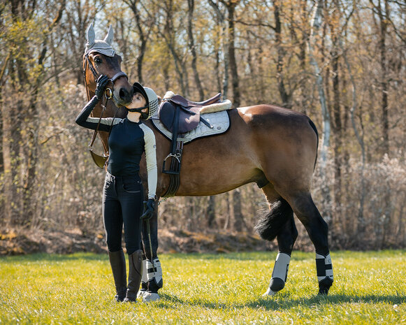 QHP trainingsshirt Eldorado Junior biscuit